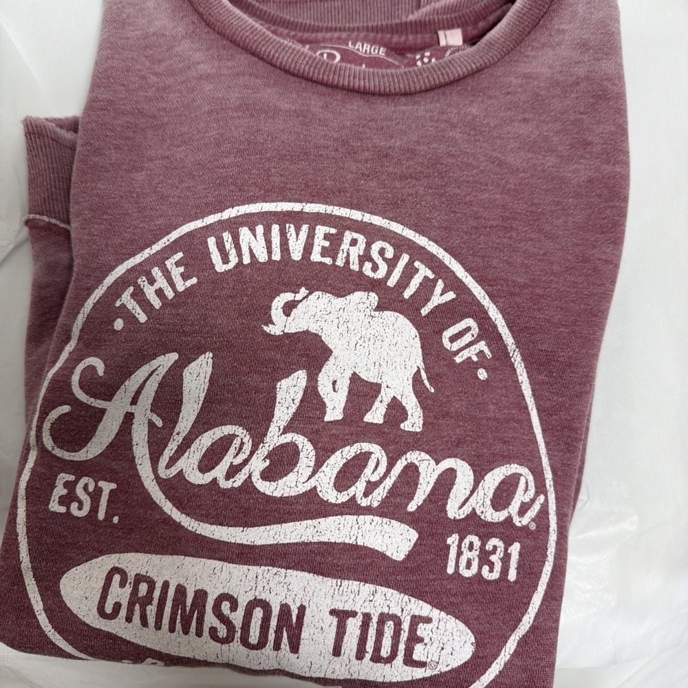 Pressbox Alabama Crimson Tide Modern Retro Cotton Blend Soft Sweatshirt Large